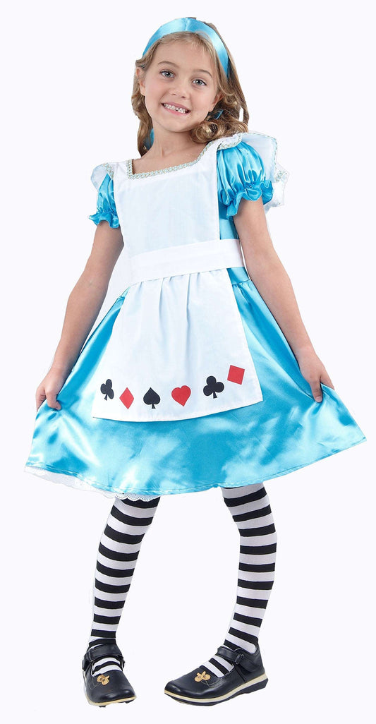 Girls Fairytale Alice In Wonderland Costume Fancy Dress World Book Week Child Kids Outfit