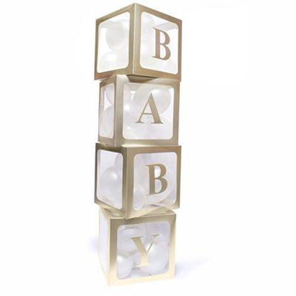Baby Shower Balloon Cube Transparent Gift Balloons Boxes Kids party Decor