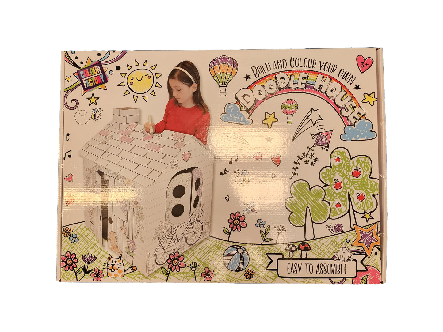 Build and Colour Your Own Doodle House Easy to Assemble Childrens Arts And Craft