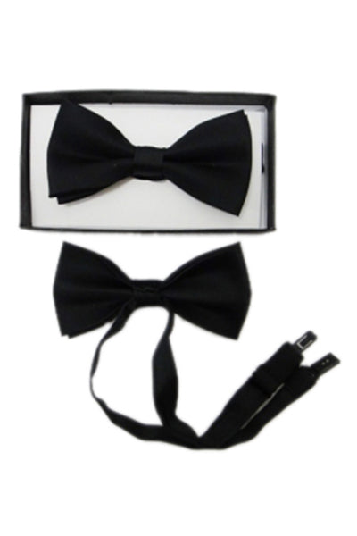 Black Adjustable Bow Tie Men's Pre Tied Wedding Party Fancy Dress Party