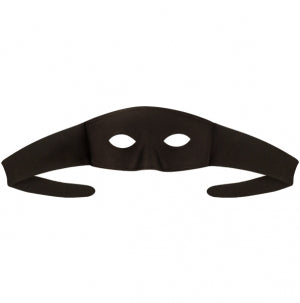 Black Highway Man Mask Zorro Fancy Dress World Book Day Costume Accessory