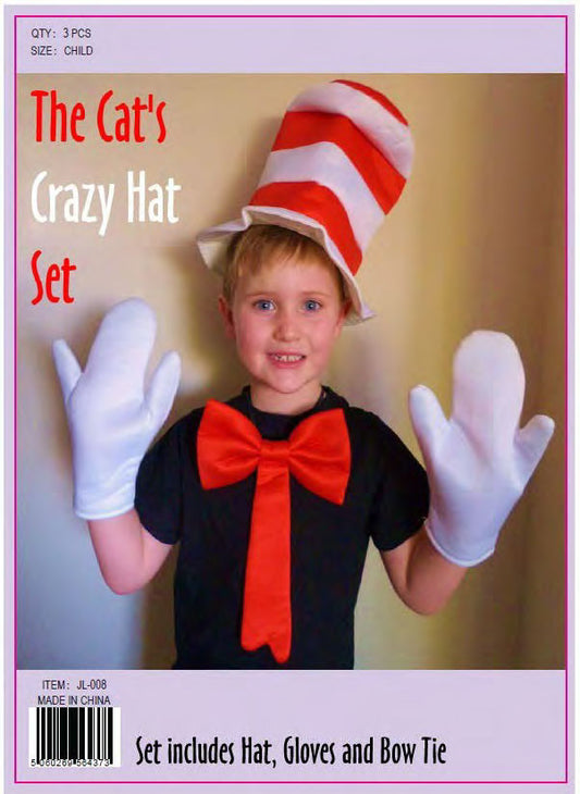 Kids Cat In The Hat World Book Week Day Fancy Dress Costume New Girls Boys Dr Seuss