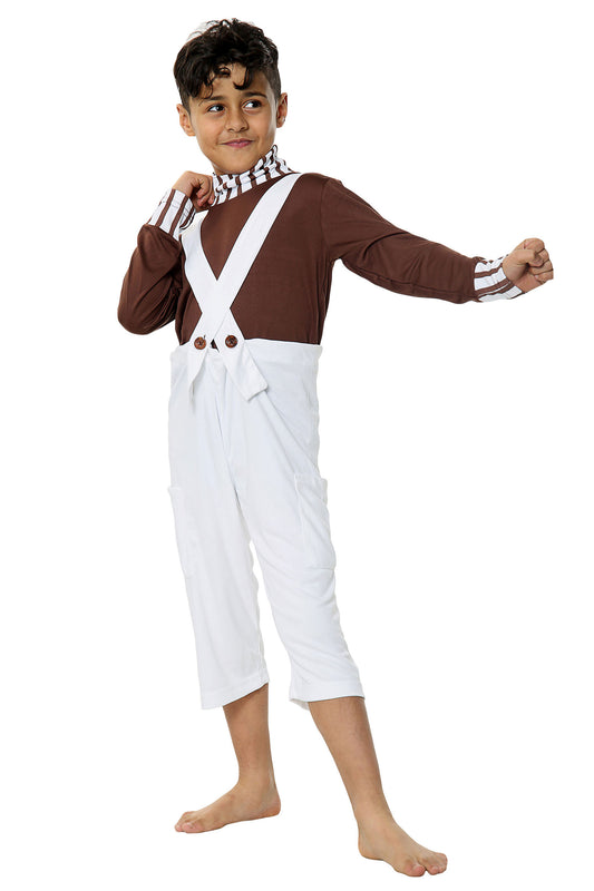 Kids Chocolate Factory Worker Unisex Costume Boys Girls World Book Day Fancy Dress Costume