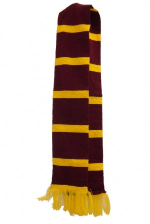 Harry Potter Wizard Scarf Maroon Yellow Childrens World Book Day Week Fancy Dress Party Accessory