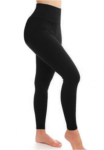 Women's High Waist Black Cotton Leggings Yoga Pants Ladies Active Star Gym Sports Trousers
